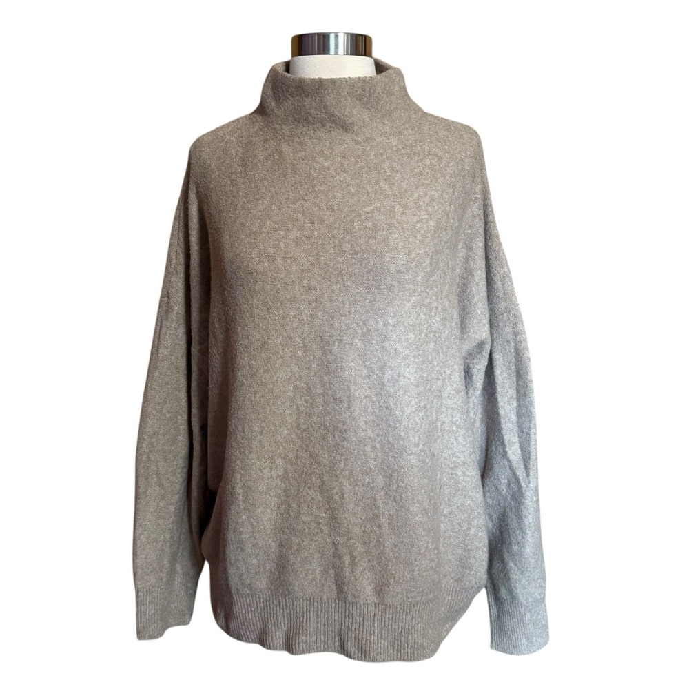 Joie Tan Neutral Soft Comfy Long Sleeve Fall Winter Turtleneck Oversized Sweater